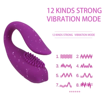 12 Greičio Dildo Vibratorius Klitorio Lyžis Vaginos Stimuliatorius G-spot Massager Belaidžio Nuotolinio Valdymo Vibratorius, Sekso Žaislai Moterims