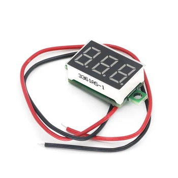 12V Automobilio Voltmeter 0.36 colių LED Digital Voltmeter Įtampos Matuoklis Reguliuojamas Volt Detektorius Testeris Stebėti DC 4.7-32V 2 Švino Vielos