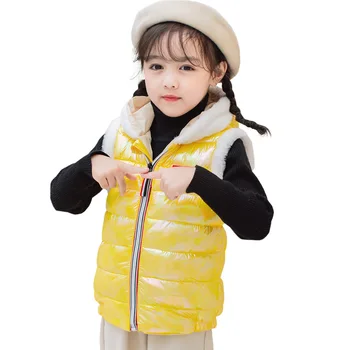 2020 nauja Vaikų medvilnė, liemenė mergaitėms su gobtuvu švarkas drabužiai berniukams žiemos kūdikių šiltas Rankovių sutirštės dėvėti liemenę 2-6 y