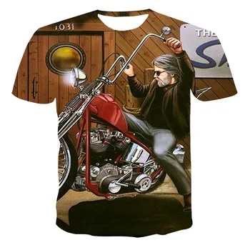 2020 naujas motociklo 3D atspausdintas trumpas Vasaros marškinėliai vyriški Anime, Print T-marškinėliai, vyriški marškinėliai Street Wear viršūnes vyrų drabužiai.