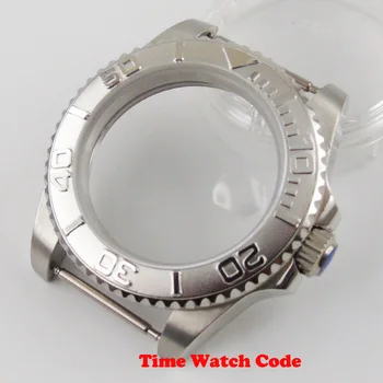 40mm Safyro stiklas Skiedra vyriškų Laikrodžių Atveju Tinka 2813 ETA 2836 Miyota automatinis Judėjimas