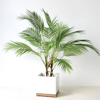 88 CM, Žalia Dirbtinių Palmių Lapų Plastikiniai Augalai, Sodas, Namų Apdaila Scutellaria Tropinių Medžių, Padirbtų Augalų