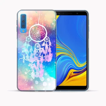 Aliejaus Tapybai Kraštovaizdžio Žvaigždžių Minkštos TPU Case For Samsung Galaxy A7 2018 A750 SM-A750F/DS SM-A750FN/DS Skaidraus Silicio Dangtis