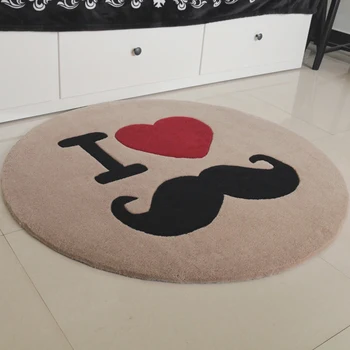 Asmeninį užsakymą nauja banga prekės kilimų apvalus kilimas słomianka miegamojo lovos kompiuterio kėdė kilimėlis kilimas aš myliu logotipas storio akrilo