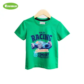 Aukštos kokybės Vasaros berniukas ekologiškos medvilnės trumpomis rankovėmis T-shirt ,su animacinių filmų lenktynių automobilį,minkštas aukštos kokybės audinio ,vaikams drabužiai