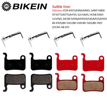 BIKEIN MTB dviračių dervos diskas stabdžių trinkelės, 4 poros, Shimano Deore M596 M595 M535 SLX M665 XT M775 / 776/765 XTR M975 M966 M965