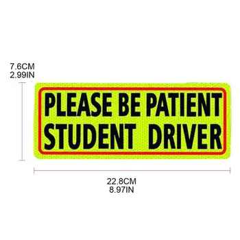 Būkite Kantrūs, Daugkartinio naudojimo Sauga Atsargiai Studentų Vairuotojo Atspindintis Ženklas 6XDB