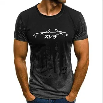 Kamufliažas trumpomis Rankovėmis marškinėlius AT X1/9 ĮKVĖPĖ KLASIKINIS AUTOMOBILIS MARŠKINĖLIAI vyriški T shirts, Print T-shirt Vasaros