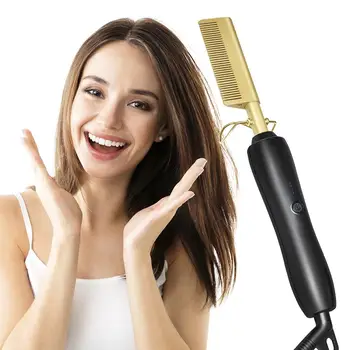 Karšto Šukos Šlapias Ir Sausiems Plaukams Naudokite Plaukų Garbanoti Geležies Tiesinimo Priemonė Šukos Elektros Ekologiškas Titano Lydinio Hair Curler