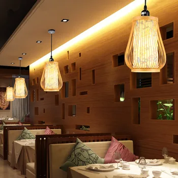 Kinų stiliaus rankų mezgimo bambuko meno Sieniniai šviestuvai Kaimiškas patalpų paprasta E27 LED lempa veranda&koridoriaus&agritainment LHDD066