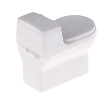 Lėlės Namas Miniatiūriniai Baldai 1pcs 1:20 Baltos Unpainted Tualetas Modelis