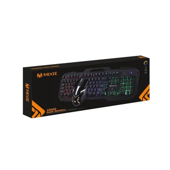 MIXIE X8000 Klaviatūrą su Pele Nustatyti Laikiklis Metalo Mechaninės Klaviatūros Laidinio Kompiuterio UBS Backlit Gaming Pelę, Klaviatūrą