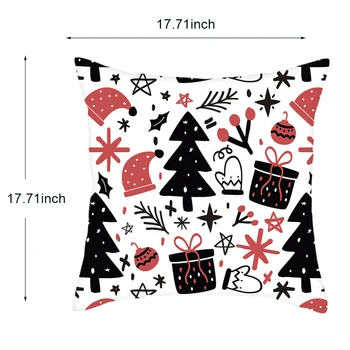 Nanacoba Kalėdų Dieną Pagalvėlė Padengti Namų Dekoro Kalėdų Medžio Pagalvės Dangtelis Sofa-Dekoratyvinis Trumpas Pliušinis Užvalkalai Funda Cojines
