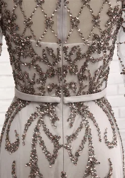 Naujas Atvykimo Ilgą vakarinę Suknelę 2020 M. Scoop ilgomis Rankovėmis-Line Duobute Nėrinių Grindų Ilgis Prom Dresses Vestido de festa