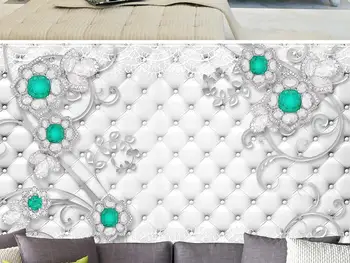 Naujas Custom 3D Didelės Freskos Tapetai trimatis šviežių daisy jewelryy vaikų kambarys, TV Foną gyvenimo Miegamasis