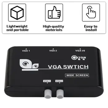 Naujas Originalus 2 In 1 Out VGA/SVGA Vadovas Bendrinimo ekranėlyje Switcher Langelį LCD PC Didmeninė dropshipping