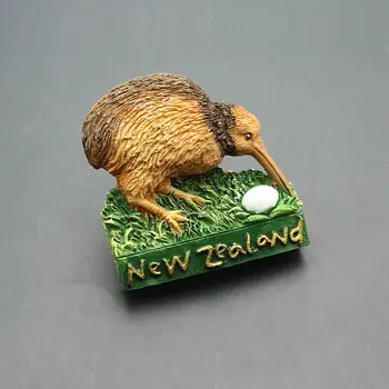 Naujosios Zelandijos Turizmo Kelionių Suvenyrų 3D Dervos Kiwi Šaldytuvas Magnetas Amatų DOVANŲ IDĖJOS Namų Dekoro