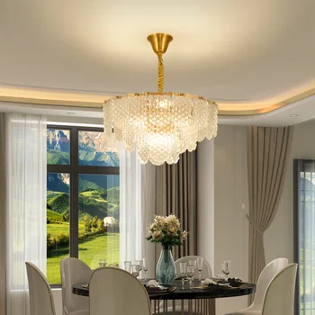 Post-modernios lempos prabanga kambarį kristalų liustra kūrybos villa salė lempos kūrybinė asmenybė restoranas miegamojo lempa