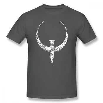Quake Marškinėliai Quake White T-Shirt Grafikos Medvilnė Tee Marškinėliai Vyrams Trumpomis Rankovėmis Klasikinis Mielas Marškinėlius