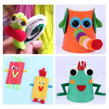 Spalvotų Blakstienų Lėlės Akys Žaislų Googly Naudojamas Lėlės Priedai GXMB