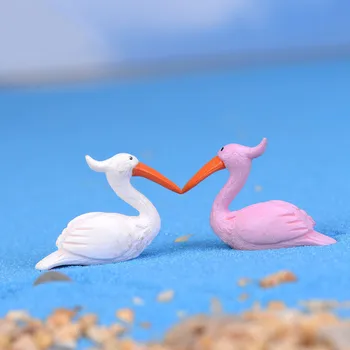 Statulėlės Augalų Puodą Sodas Ornamentu Miniatiūriniai Pasakų Sodo Dekoro Flamingo Paukščių Triušis Gatvės apšvietimo Lempos Grybų Arklys 