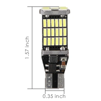 T15-45SMD Dekodavimo Atbuline Lempa Super Šviesus Stabdžių Posūkio Signalo LED Lemputė, Atbulinės eigos Žibintas