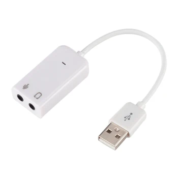USB 2.0 Virtualus 7.1 Kanalo Išorinė USB Garso Garso Kortelės Adapteris, Garso plokštės, Baltos, Nešiojamas KOMPIUTERIS 
