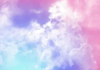 Vaivorykštinis debesis saulė pastelinės spalvos Fone poliesterio arba Vinilo audiniu Aukštos kokybės Kompiuteris spausdinti sienos foto fonas