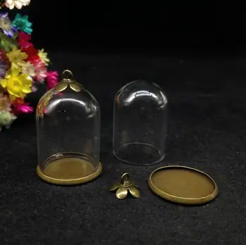 100vnt 25*18mm vamzdis bell stiklo pasaulyje burbulas klasikinis lovelis bžūp rinkinys 