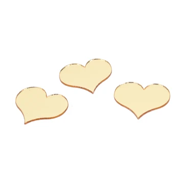 100vnt 3D Širdies Siena Lipdukas Savarankiškai Adhensive Sidabro Aukso Sienų Lipdukai Akrilo Veidrodis, Lipdukai, vidaus Apdaila, tapetai