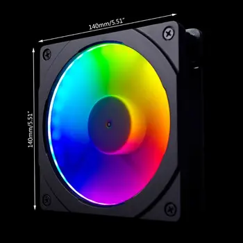 120/140mm spalvotu LED RGB, Ventiliatorius Halo Diafragmos dėl Sinchroninio Valdymo Plokštė