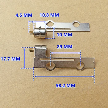1PC Micro Mini 10mm 2-etapas 4-wire Stepper Žingsninis Variklis 18 Laipsnis Metalo Vario Pavarų 13 Dantis su Atrama 
