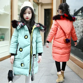 2018 Merginos Žiemos Drabužių Naujų Mergaičių Korėjos Mados Spalvos Užtrauktukas Merginos Medvilnės Mergaičių Paltai