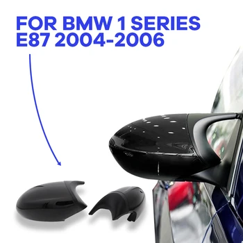 2vnt pusėje Aukštos kokybės Blizgus Juodas Pakeitimas M stiliaus galinio vaizdo Veidrodis padengti Dangteliai, BMW 1 serija E87 2004-2006 m.
