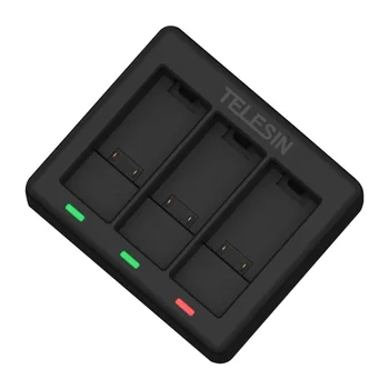 3 Kanalą, Baterijos Kroviklis Veiksmų Fotoaparatas Compact 5 V, 2 A Su Įkrovimo Kabelis USB C Priedai, Nešiojamų Už GoPro Hero 9 Black
