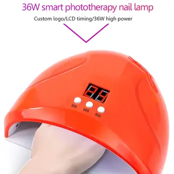 36W Smart Nagų Lempa, Šviesos, UV LED Greito Džiovinimo Laikas Nagų Lempa Manikiūro Meno Įrankis MPwell