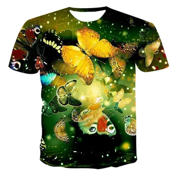3D vyriški T-shirt Paukščių Spausdinti Didelio Dydžio Vasaros Atsitiktinis Palaidų trumparankoviai O-Kaklo Kvėpuojantis, T-Marškinėliai, vyriški Marškinėliai (pritaikomas)