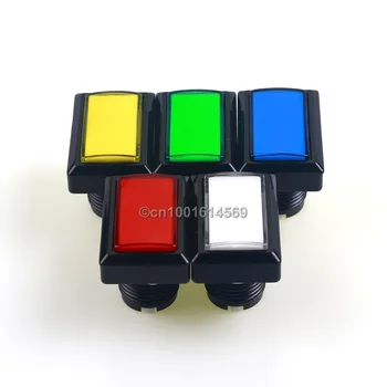 50mm*33mm 8pcs/daug 5V Stačiakampio formos LED Apšviestas Arcade Mygtukas su Mikrojungikliu, Kad Beatmania Iidx Vaizdo Žaidimų ir MAME - Raudona