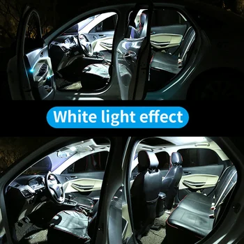 9pcs Balta Canbus Lemputės Automobilių LED Interjero Lubų apšvietimo Komplektas Tinka m. m. 2016 m. 2017 Kia Forte Žemėlapis Dome Daiktadėžė Licencijos Lempos
