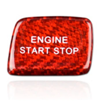 Anglies Pluošto Automobilių Uždegimo Prietaiso Mygtuką Variklio Paleidimo išjungimo Jungiklis Lipdukas, skirtas Chevrolet Camaro 2016-2019 Priedai