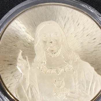 Aukso Jėzus Progines Monetas, Metalo Antikos Kolekcija, Meno Suvenyrų Dovanų Krikščionių Kolekcija