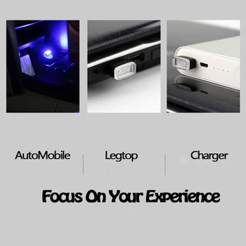 Automobilio Stilius USB Atmosfera Žibintai, Dekoratyviniai LED Lempos, Plug and Play 