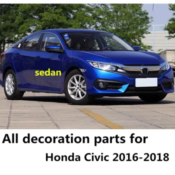 Automobilių Nerūdijančio plieno/Plastiko greičio pedalo Durų slenksčio nusitrinti plokštės rėmo išorinė riba Honda Civic Sedanas 10 2016 2017 2018