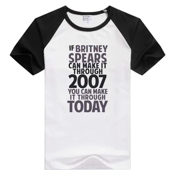 Britney Spears 2007 trumpas rankovės atsitiktinis Vyrai Moterys T-shirt Patogus Marškinėlius Cool Spausdinti Viršūnes GA524