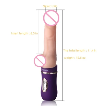 Dildo vibratorius, skirtas moterims, sekso žaislai, šildymo, vibravimo vibratorių didelis vibratoriai suaugusiųjų žaislas siurbtukas realistiškas 3*10 aistra režimai