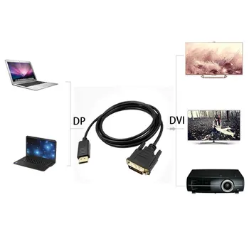 DisplayPort DP į DVI Kabeliu Vyrų Vyrų Ekranas Uosto į DVI Ryšio Adapteris 1080P HD HDTV PC Nešiojamas Projektorius