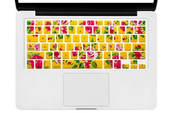 Geltona Gėlė Modelis Silikono Nešiojamojo Kompiuterio Klaviatūra Odos Raštas Padengti Kino Guard Visiems Apple Macbook Pro Oro Tinklainės 13 15 17
