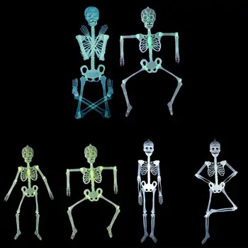 Helovinas Skeletas, Šviesos Glow-in-The-Dark Skeletas Halloween Party Bar Siena Lipdukas Dekoracijos, Lauko Kiemas Gard