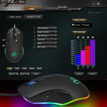 Hxsj S500 Makro Programavimas Žaidimas Pelės RGB Šviesos Laidinio Pelės E-Sporto 4800 Pi Kolonėlė