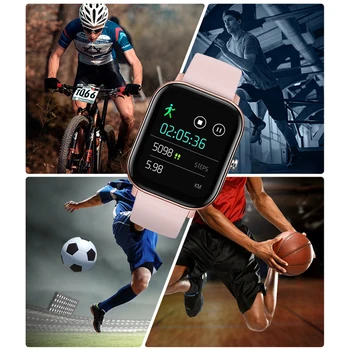 IP67 atsparus Vandeniui Išmaniųjų Laikrodžių Apyrankės Vyrų, Moterų Sporto Laikrodis Širdies ritmo Monitorius Miego Stebėti Smartwatch Tracker IOS/Android